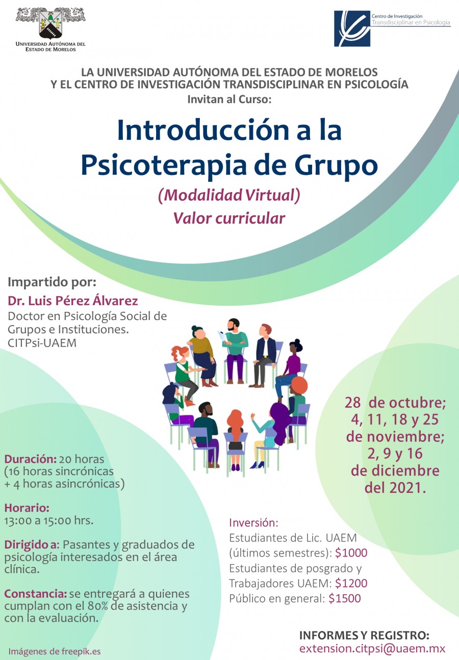 Curso Introducción a la Psicoterapia de Grupo Universidad Autónoma del Estado de Morelos