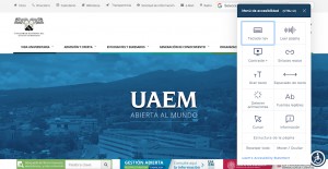 Presenta página web UAEM botón de accesibilidad para personas con discapacidad