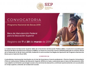 Resultados Beca de Manutención Federal para la Educación Superior 2019