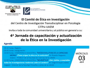 4º Jornada de capacitación y actualización de la Ética en la Investigación