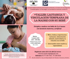 Taller: Lactancia y vinculación temprana de la madre con su bebé