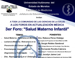 3er Foro: "Salud Materno Infantil"
