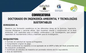 Doctorado en Ingeniería Ambiental y Tecnologías Sustentables 2019
