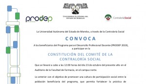 Constitución del comité de la contraloría social