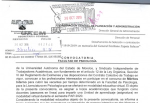 Facultad de Psicología: Concurso Méritos Interno (Modalidad Virtual) Semestre Par 2020