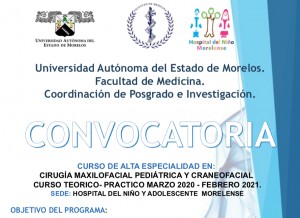 Curso de Alta Especialidad en: Cirugía Maxilofacial Pediátrica y Craneofacial