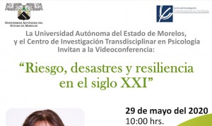 Videoconferencia: "Riesgo, desastres y resiliencia en el siglo XXI"