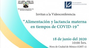Videoconferencia: "Alimentación y lactancia materna en tiempos de COVID-19"
