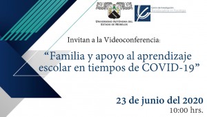 Videoconferencia: "Familia y apoyo al aprendizaje escolar en tiempos de COVID-19"