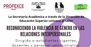 Taller: Reconociendo la violencia de género en las relaciones interpersonales