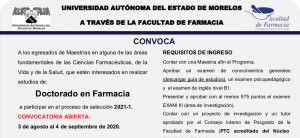 Doctorado en Farmacia 2021-1 Segunda Etapa