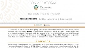 Beca para Iniciar la Titulación 2020