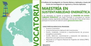 Maestría en Sustentabilidad Energética - Enero 2021