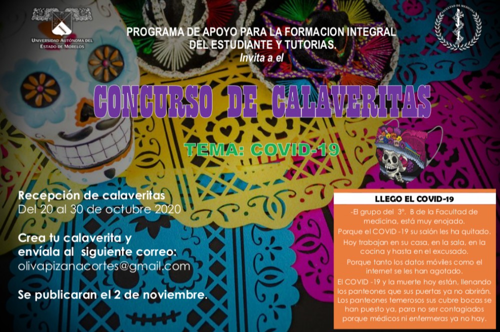 Concurso de Calaveritas - Tema: COVID-19 - Universidad Autónoma del