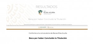 Resultados Beca por haber Concluido la Titulación 2020