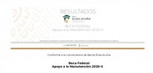 Resultados Beca Federal Apoyo a la Manutención 2020-II