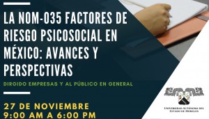 Jornada virtual:"NOM-035 de Factores de Riesgo Psicosocial en México: Avances y Perspectivas"