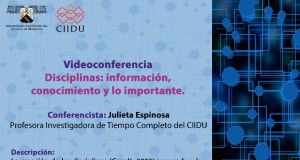 Videoconferencia: "Disciplinas: información, conocimiento y lo importante"