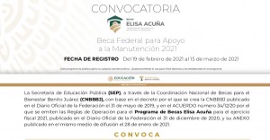 Beca Federal para Apoyo a la Manutención 2021