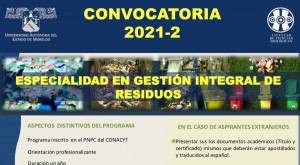 Especialidad en Gestión Integral de Residuos Agosto 2021