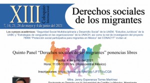 XIII Coloquio Internacional Multidisciplinario de Seguridad Social: “Derechos sociales de los migrantes”. Quinto Panel "Derechos sociales de los migrantes" ponencias libres