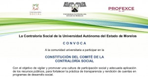 Convocatoria a participar en la Constitución del Comité de la Contraloría Social