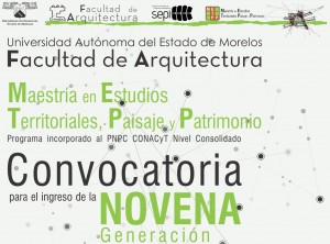 Maestría en Estudios Territoriales, Paisaje y Patrimonio 9ª Generación