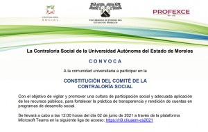 Constitución del comité de la contraloría social