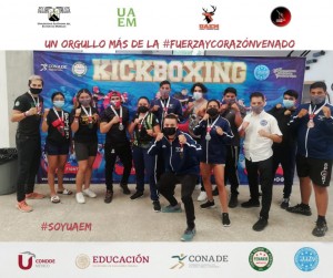 Obtiene UAEM 8 medallas en Primer Campeonato Nacional Universitario de Kickboxing