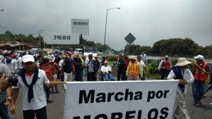 Se unen pobladores de Tepoztlán a la Marcha por Morelos