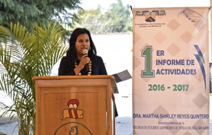 Directora de la EES Tetela del Volcán UAEM presenta primer informe de actividades