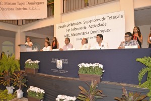 Directora de la EES Tetecala presenta su primer informe de actividades